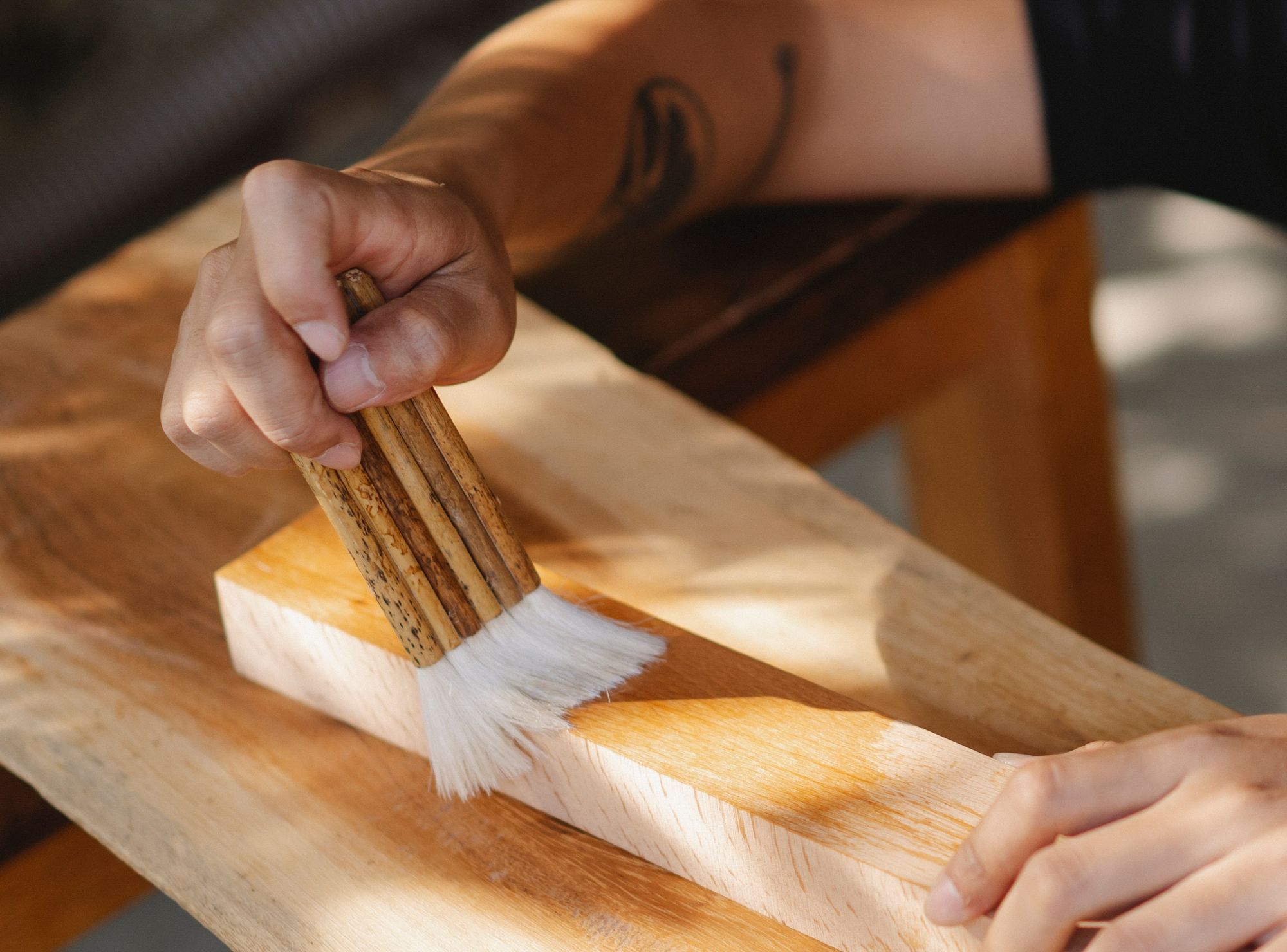 Brushing on a finish